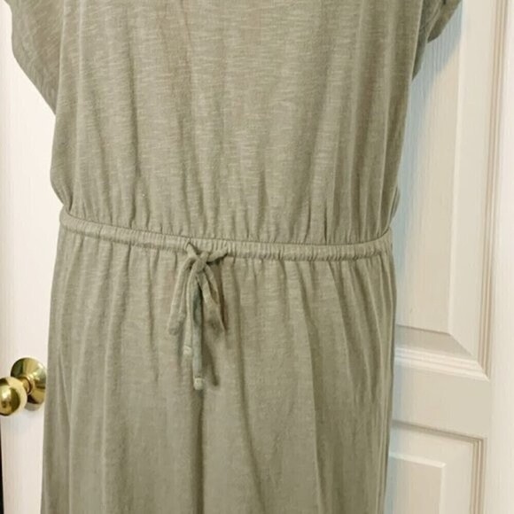 GAP Maxi V Neck Sleeveless Comfy Soft Drawstring Cotton Casual Summer Dress - Picture 5 of 11
